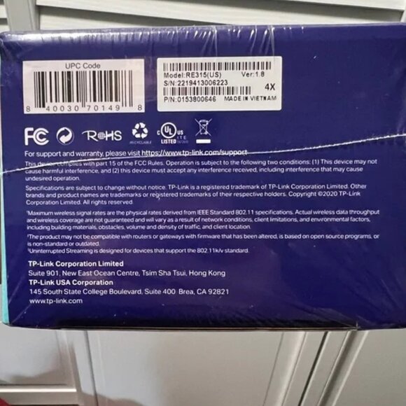**Factory Sealed** TP-Link AC1200 Home WiFi internet Range MESH Extender(RE315) - Picture 3 of 11